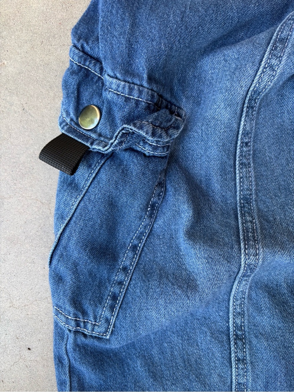FIVESTAR General 5-Star Size 11/30 Baggy Denim Cargo Pants Y2K Style - Picture 8 of 8